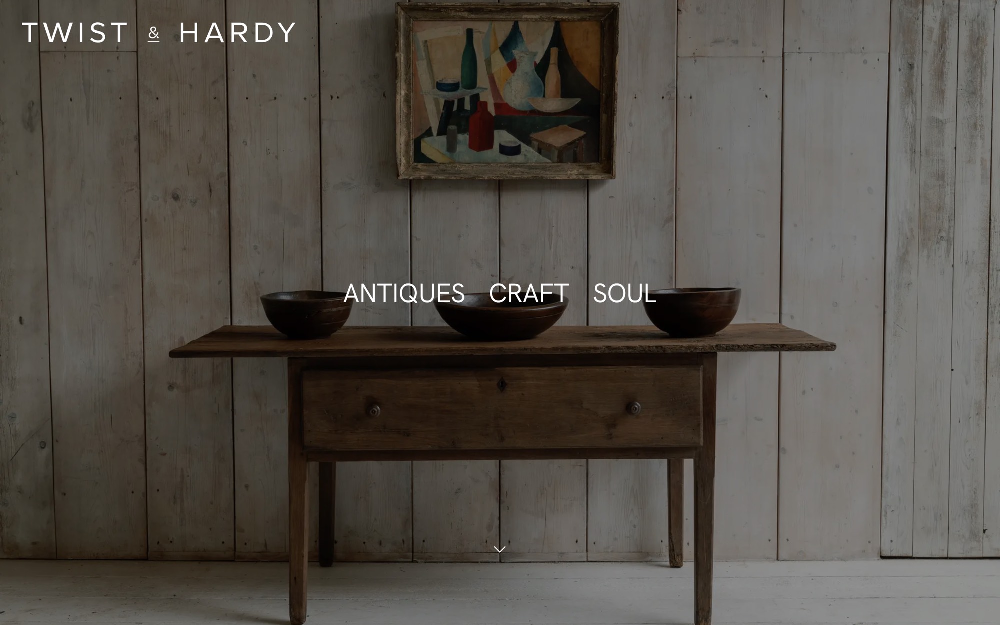 Twist & Hardy website on desktop